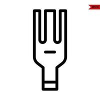 fork line icon vector