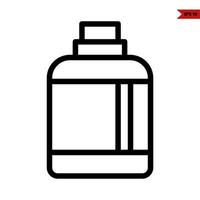 bottle line icon vector