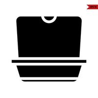 basket glyph icon vector