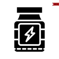 lightning in bottle glyph icon vector