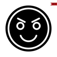 emoticon glyph icon vector