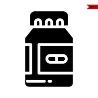 box milk  glyph icon vector