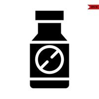 bottle drug glyph icon vector