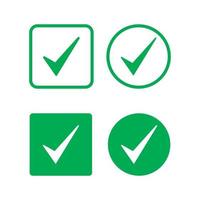 Check Mark Icon Different Style Check Mark  Circle Check Mark vector