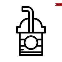 cup drink line icon vector