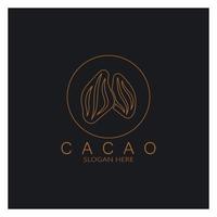 cacao logotipo,cacao frijol, cacao árbol,cacao ramas y hojas,chocolate mezcla en blanco fondo, vintage, moderno, simple, minimalista icono ilustración modelo diseño vector