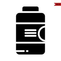 bottle glyph icon vector