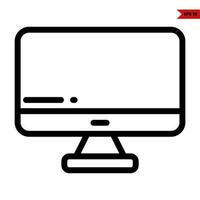 computer line icon vector