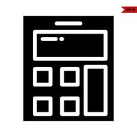 calculator glyph icon vector