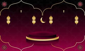 abstract islamic background with pulpit podium vector