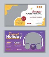 Travel holiday vacation and tourism Instagram post or social media post template vector layout