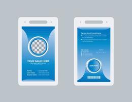 Simple blue office id card template, Id cards template abstract style or Abstract Geometric Blue Id Card Design, Professional Identity Card Template Vector for Employee and Others
