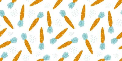 vector sin costura modelo con zanahoria. Pascua de Resurrección temática antecedentes en plano estilo