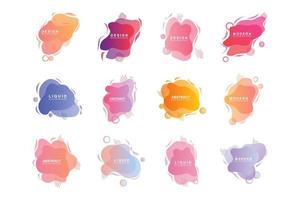 Liquid Background, Gradient Bubble Vector, Logo Template Banner And Abstract Wallpaper Poster vector