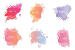 Liquid Background, Gradient Bubble Vector, Logo Template Banner And Abstract Wallpaper Poster vector