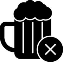 No Alcohol Vector Icon