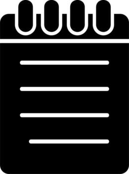 icono de vector de cuaderno