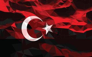 Turkey Flag vector illustration, Pray for Turkey, post, banner, poly design
