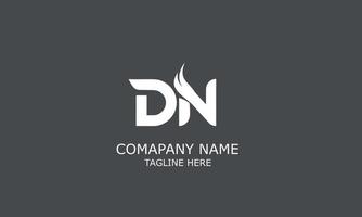 Initial letters of DN or ND logo design vector template