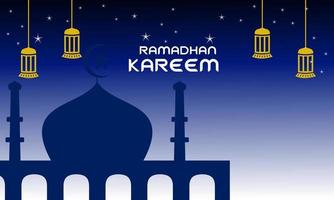 Illustration vector of ramdhan kareem good for template, card or wallpaper