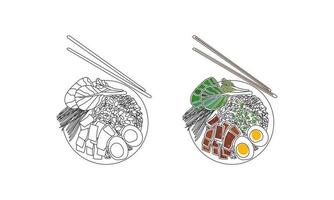 Food line art design vector illustration.