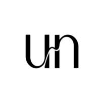 UHN brand name initial letters icon. UHN symbol. vector