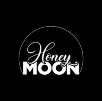 Honey moon typography icon. Honey moon lettering. vector