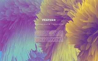 Colorful abstract feather background template copy space for poster, landing page, banner, or business card design vector
