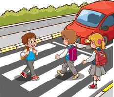 Crossing Road Rules Set 24841909 Vector Art at Vecteezy