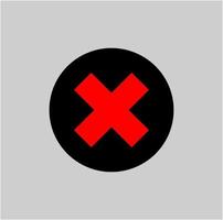 Red multiplication sign vector icon. Multiplication symbol.