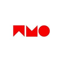 WMO brand name initial letters icon. WMO red monogram. vector