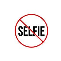 No selfie vector icono. selfy prohibido icono.