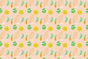 Trendy Cute bunny easter Element seamless pattern with decorative eggs. Easter holiday Pastel background for website, printing on fabric, gift wrap and wallpapers vector