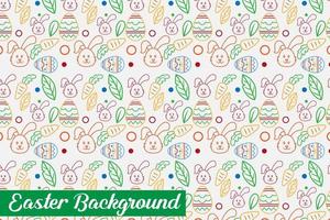 seamless pattern for easter on a white background. Easter eggs, branches, flowers in Spring holiday background for printing on fabric, paper for scrapbooking, gift wrap and wallpapers. vector