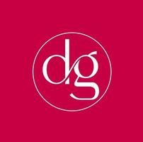 DG brand name initial letters icon. DG In initial letters monogram. vector