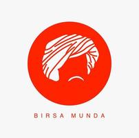 birsa mundo cara icono vector