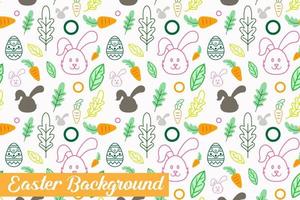 seamless pattern for easter on a white background. Easter eggs, branches, flowers in Spring holiday background for printing on fabric, paper for scrapbooking, gift wrap and wallpapers. vector