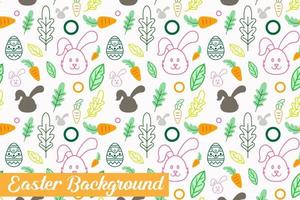 seamless pattern for easter on a white background. Easter eggs, branches, flowers in Spring holiday background for printing on fabric, paper for scrapbooking, gift wrap and wallpapers. vector