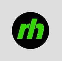 RLH company name initial letters monogram. RLH letters icon. vector