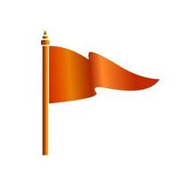 Orange flag vector icon. Bhagwa zenda vector.