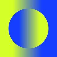 difuminar amarillo redondo antecedentes. azul amarillo holograma vector