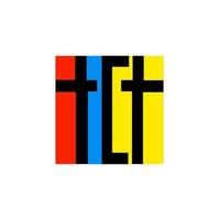 tct marca icono con primario colores. tct símbolo. vector