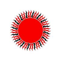 Red Sun vector icon. Suryanarayana red symbol.