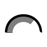 Curved comb vector icon. creative comb.