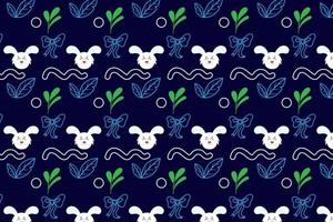 Trendy Cute bunny easter Element seamless pattern with decorative eggs. Easter holiday Pastel background for website, printing on fabric, gift wrap and wallpapers vector