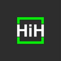 HIH company name initial letters monogram. HIH icon. vector