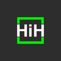 HIH company name initial letters monogram. HIH icon. vector