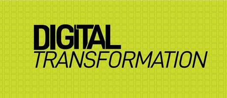 digital transformación póster vector. digital transformación. vector