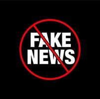 Banned fake news icon. no Fake news icon. vector