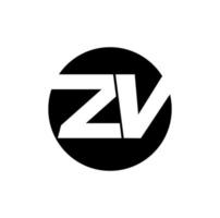 ZV company name initial letters monogram. ZV letters vector icon.